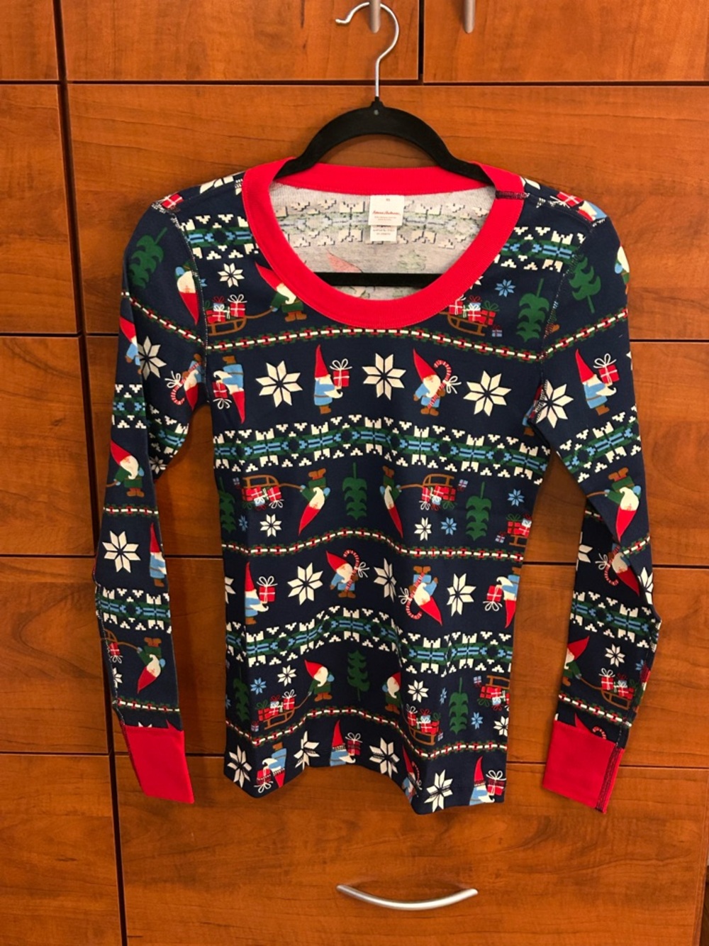 NWT Hannah Andersson Women’s  Holiday Gnome Pajama Top